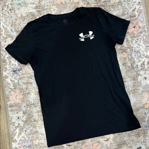 Women’s Under Armour Jet Black Tee with White Logo